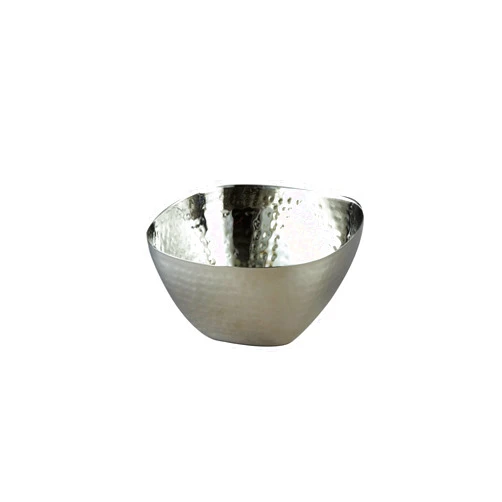 Elegance Hammered Square Bowl, 6-Inch