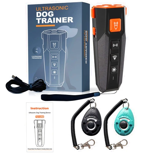 Generic Dog Bark Deterrent & Clicker – Stop Bad Behavior Instantly | No Yelling, Just Point and Press! | Long-Range Ultrasonic, Humane Shock Collar Alternative with Wrist Strap Clicker for Easy Training