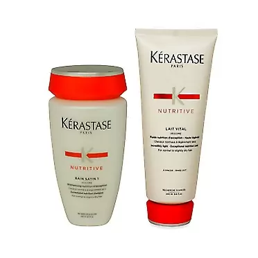 Kerastase Bain Satin 1 8.5oz and Lait Vital 6.8oz 1 Set