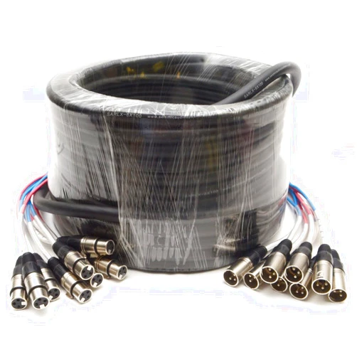 Seismic Audio - SARLX-8x100 - 8 Channel XLR Snake Cable - 100 Feet Long - Pro Audio Snake for Live Live, Recording, Studios, and Gigs - Patch, Amp, Mixer, Audio Interface 100'