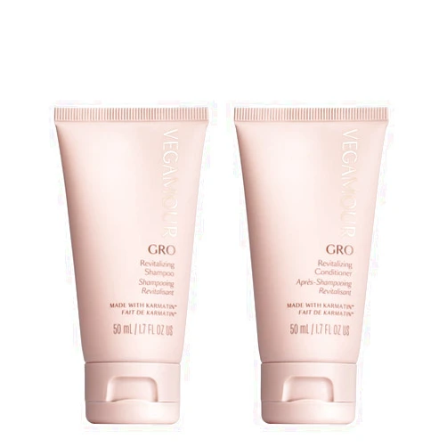 VEGAMOUR GRO Revitalizing Shampoo and Conditioner Travel Size Kit