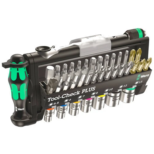 Wera 056490 Tool-Check Plus Bit Ratchet Set with Sockets - Metric