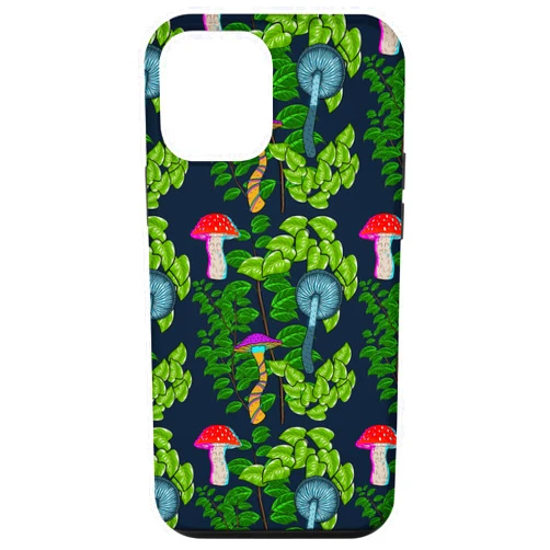 BoredKoalas Mushroom Hunt Phone Case Gifts iPhone 12 mini Mushroom Plant Pattern Toadstool Fungus Fungi Nature Gift Case