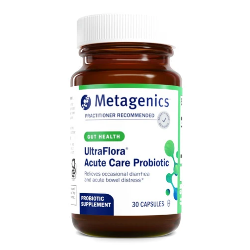 Metagenics UltraFlora Acute Care - for Acute Bowel Distress* - Support Immune & Digestive Health* - Bifidobacterium, Lactobacillus & Boulardii Probiotic - Non-GMO & Vegetarian-Friendly - 30 Capsules