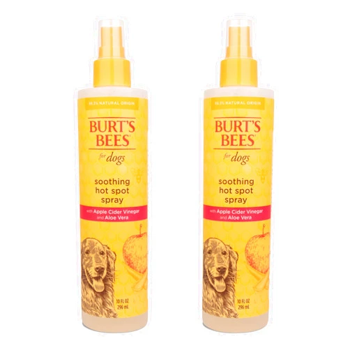 Burt's Bees for Pets Hot Spot Spray with Apple Cider Vinegar and Aloe Vera, 95% Natural Origin Formulas, Dog Spray for Itchy Dogs, Dog Spray Itchy Skin Relief, 2pk 10oz