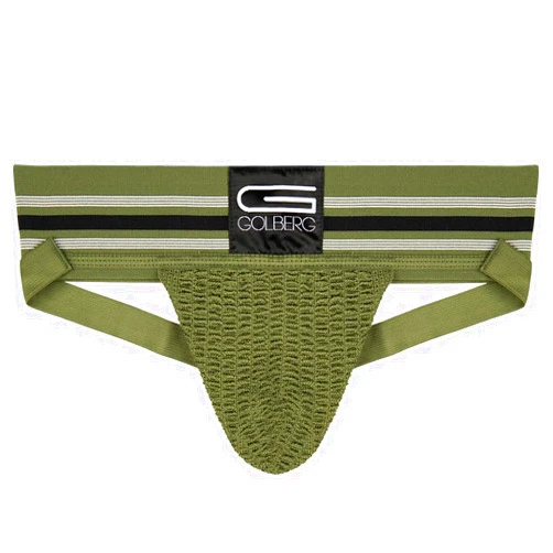 GOLBERG G Golberg – Men 3” Wide Band Classic Athletic Supporter – Performance Jockstrap Elastic Waistband - Solid Color - Stretch Mesh