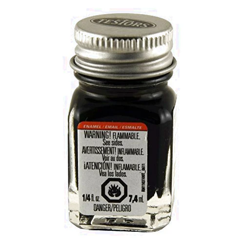 Testors Enamel Paint Open Stock .25oz-Black Flat 2-Pack