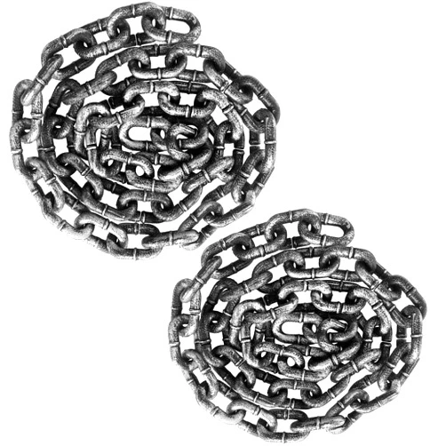 Bvrbaory 2 Pack Halloween Chains,Plastic Chains Props Decoration,6 Feet Halloween Costume Chain Prison Chain,Halloween Party Favor Sets for Costume Party
