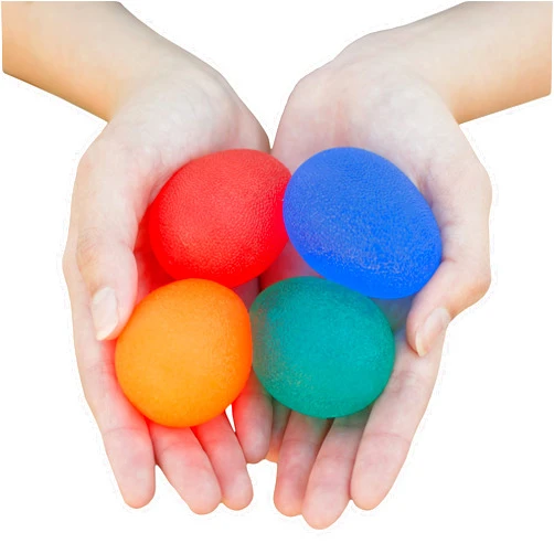 RMS 4-Pack Hand Exercise Balls - Physical & Occupational Therapy Kit for Strengthening Grip & Reducing Stiffness - Arthritis Pain Relief Exerciser for Rehabilitation, Fidget, Stress Relief