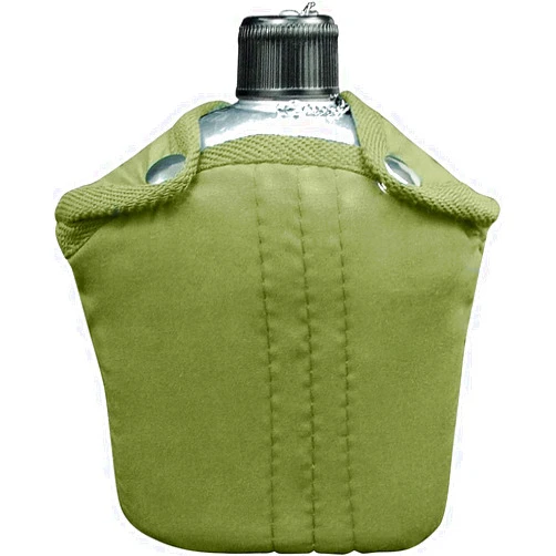 Rothco Fabric Covered 1 Quart Aluminum Canteen, Olive Drab