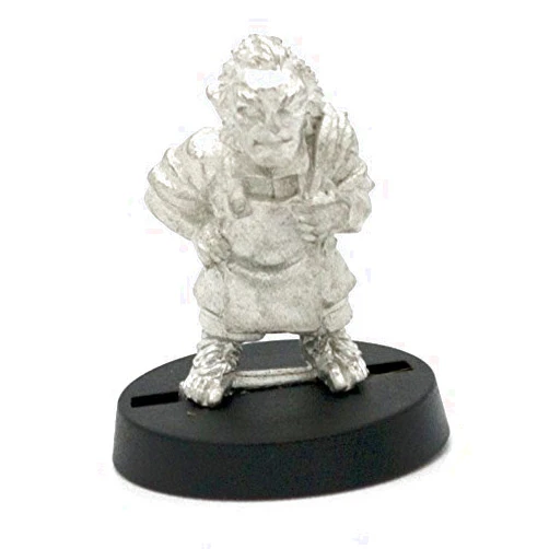 Stonehaven Miniatures Stonehaven Halfling Barkeeper Miniature - 20mm Lead-Free Pewter Figure, 28mm Scale, Unpainted, Made in USA