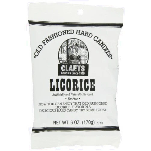 Claeys Old Fashioned Licorice Hard Candy 6 oz.