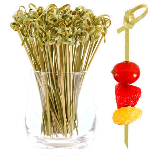 CockStixs 200 PCS Cocktail Picks, 4.7 Inch Toothpicks for Appetizers, Natural Bamboo Knot Skewers, Mini Food Sticks, Fancy Tooth Picks for Drinks,Fruit,Charcuterie,Cocktail Garnish Accessories, Party Supplies