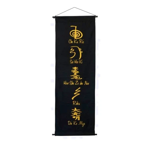 Kheops International Banner -Cotton Hand Printed -Reiki Symbols