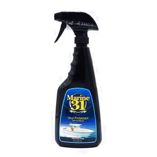 Marine 31 Vinyl Protectant with Sunblock, 20 oz. Spray Bottle, Spray-On UV protectant for Interior & Exterior Marine Vinyl Surfaces, Clear Finish, M31-430