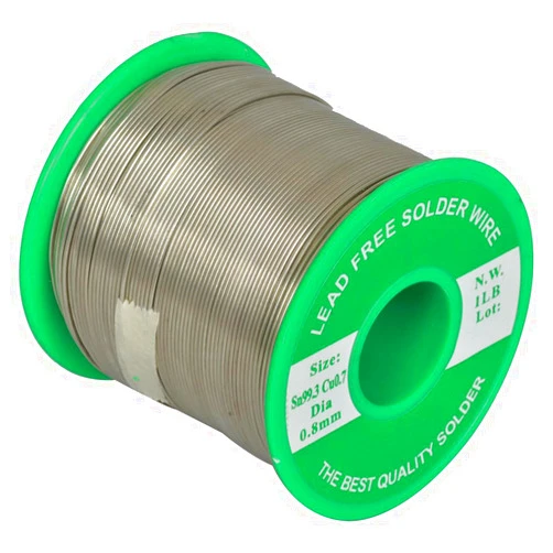 JAMECO BENCHPRO Solder Roll Lead-Free 99.3Sn 0.7Cu 0.031 Inch Diameter 1 Pound