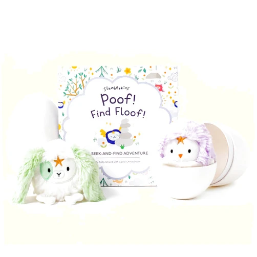 Slumberkins Poof! Find Floof Book + 2 Dragon Eggs Mini Plushes - Easter Gift Set, SEL Social Emotional Learning Toys for Boys & Girls