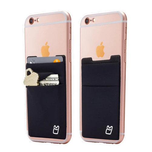 Cardly Wallet | Card and Money Holder for Cell Phone | Sticks On Case (Black 2)