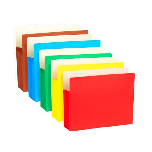Blue Summit Supplies Blue Summit Expanding File Pockets, Letter Size, 5.25” Expansion, Assorted Colors – 10 Folders