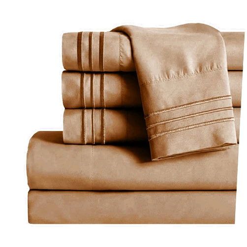 Mocassi Queen Sheet Set - Luxury Hotel 1800 Premier Bedding Sheets & Pillowcases - Ultra Soft Breathable & Cooling Bed Sheets - Deep Pocket - Wrinkle Resistant - 6 Piece Set - Queen, Taupe