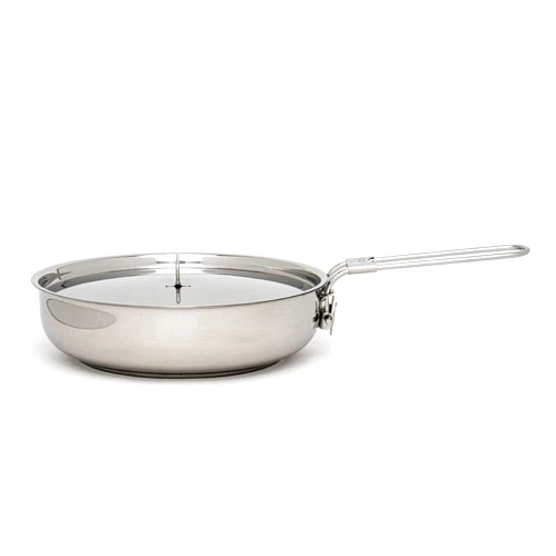 The Pathfinder School Stainless Steel Folding Skillet and Lid
