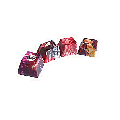 Benemate 4 keycap Set, 5-Side Dye-subbed PBT Keycaps, R4 Keycaps, DIY OEM Keycaps for Gaming Mechanical Keyboard, Demon Slayer