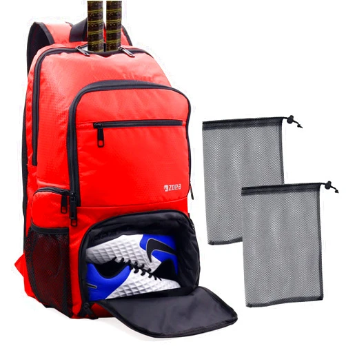 ZOEA Tennis Bag Tennis Backpack Pickleball Bag Tennis Bags for Men Red