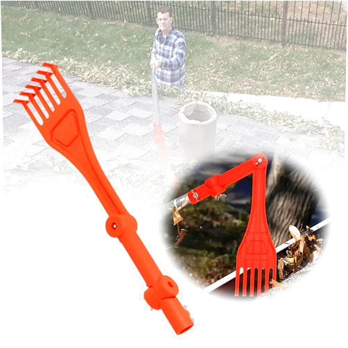 Generic Gutter Clearing Mini Rake, Mini Rake Great for Removing Leaves and Branches from Roofs Gutters and Other Out of Reach Areas Where Debris Accumulates(Pole NOT Included) (1PC)