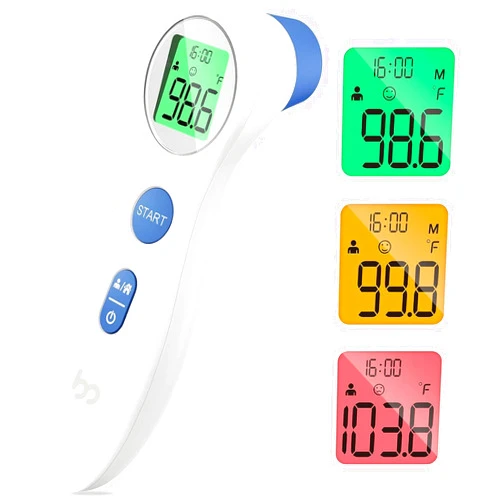 Femometer Forehead Thermometer for Adults and Kids, Digital Infrared Thermometer for Home with Fever Alarm, FSA HSA Eligible,1s Reading and 3-Color Indicator, No-Touch, Accurate