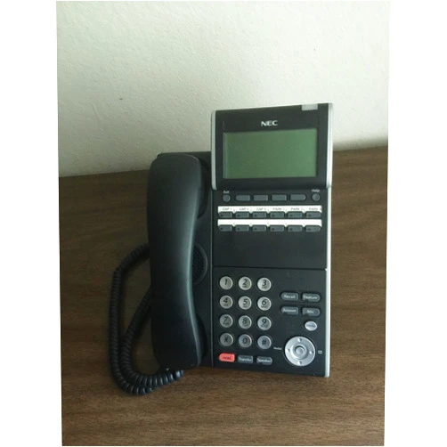 NEC DTL-12D-1 (BK) - DT330 - 12 Button Display Digital Phone Black Stock# 680002 (Renewed)