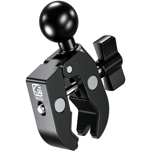 BRCOVAN Aluminum Alloy Handlebar Clamp Mount Base with 1'' TPU Ball for Rails 0.5'' to 1.75'' in Diameter, Compatible with RAM Mounts B Size Double Socket Arm & Bike Motorcycle Phone Mount Holder