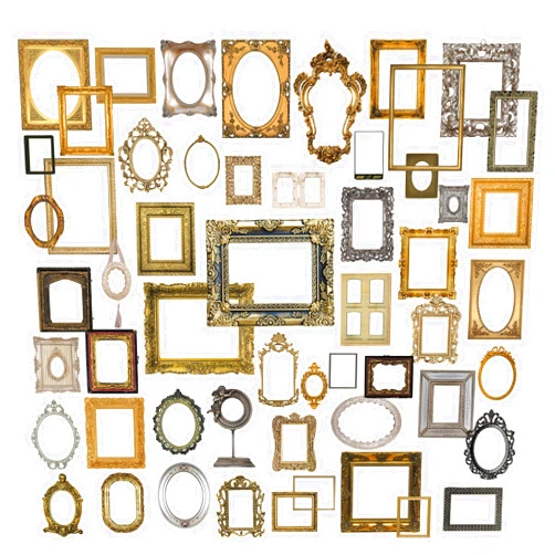 CATaireen Scrapbook Window Frame Craft Paper Stickers 55pcs Cutout Vintage Aesthetic Decor Embellishments Supplies for DIY Junk Journal Diary Notebook Photo Album