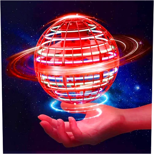HONBQYCC Flying Orb Ball Toys, Galaxy Ball 2024 Hover Ball Soaring Nebula Flying Orb, Hand Controlled Boomerang Galactic ifly Spinner, RGB Light Magic Space UFO Toy, Mini Drone for Kid Adults Outdoor Indoor