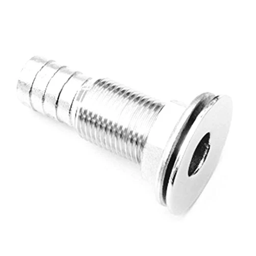Marine Part Depot Stainless Steel Thru-Hull with Mushroom Head, Barbed 1