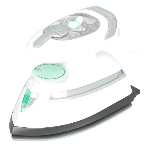 BEAUTURAL Mini Travel Steam Iron for Clothes with Dual Voltage, Temperature Control, Non-Stick Soleplate and Cord Storage, Ideal for Sewing, Quilting and Handcraft