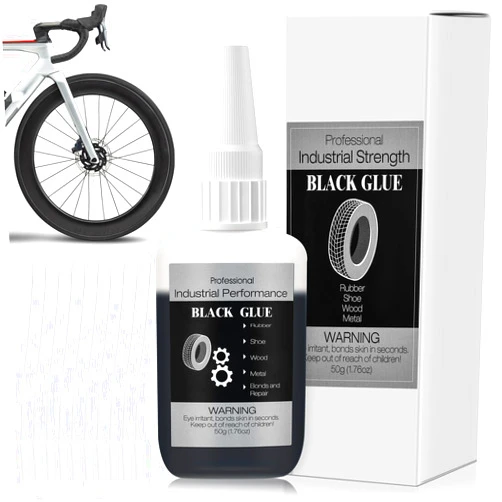 LifeisLuck 50g Black Glue for Rubber Adhesive, Instant Super Glue All-Purpose Adhesive Bonding Between Rubber and Rubber, Tire, DIY Crafts, Rubber Edge, Rubber Tube Shoes Metal and Other Material
