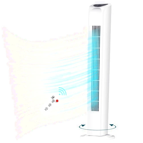 Uthfy Oscillating Bladeless Tower Fan with Remote, Quiet Cooling Portable, Electric Standing Floor Fan with 3 Wind Speeds 3 Modes for Bedroom,Indoor,Office and Home Use, 30