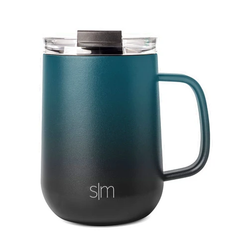 Simple Modern Travel Coffee Mug with Lid and Handle | Reusable Insulated Stainless Steel Coffee Tumbler Tea Cup | Gifts for Women Men Him Her | Voyager Collection | 12oz | Moonlight