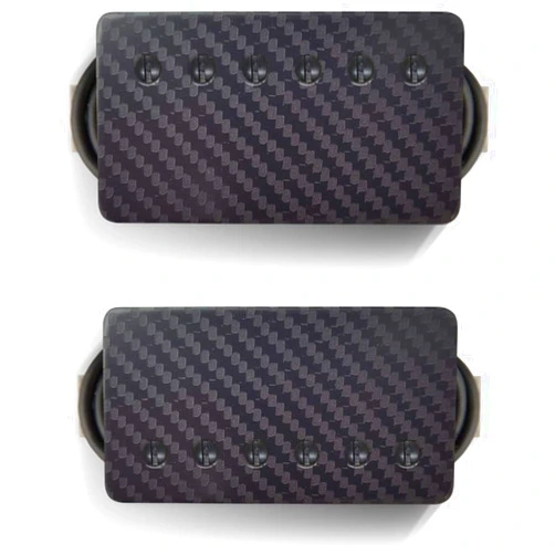 Bare Knuckle Pickups Ragnarok Humbucker Set Carbon Fiber w/Black Screws 50mm