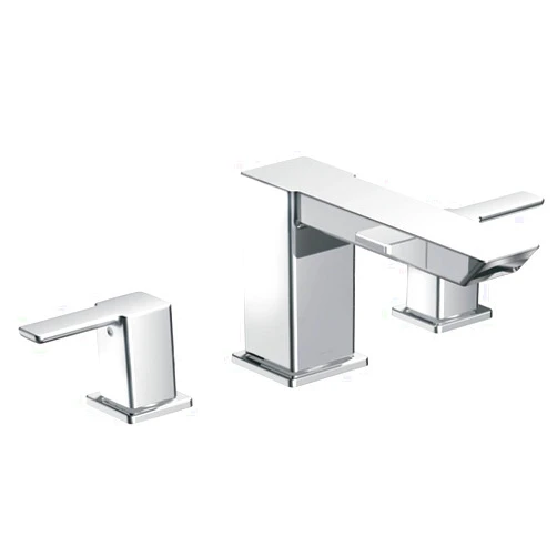 Moen TS903 90-Degree Two-Handle Deck Mount Roman Tub Faucet Trim Kit, Valve Required, Chrome