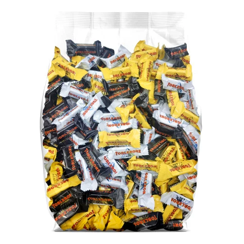 Yummy Chew Assorted Toblerone Mini Chocolate Bars - Bulk Toblerone Tiny Swiss Chocolate Candy Bars - Individually Wrapped Mini Toblerone Chocolate Assortment - Bulk Candy Bag (Pack of 25)