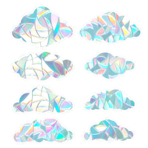 GORGECRAFT Large Window Clings Rainbow Glass 3D Sun Catcher Stickers Anti-Collision Alert Decals Non Adhesive Prismatic Vinyl Decorations for Prevent Stop Birds