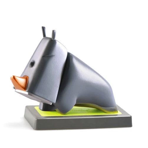 IThinking Rhino Animal Shaped Small Hammer for DIY - Home & Office – Stylish and Functional Multi-Tool Mini Hammer – With Soft and Hard covers and stand - Matt Grey