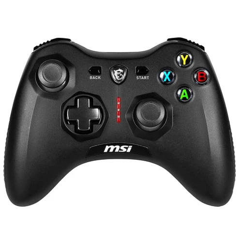 MSI Force GC30V2 Wireless Gaming Controller, Dual Vibration Motors, Dual Connection Modes, Interchangable D-Pads, Compatible with PC & Android, Black