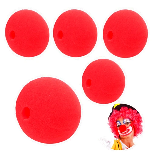 Dancepanda Red Clown Nose, Clown Noses for Kids Adult Accessories(5 PCS,1.9 Inch)