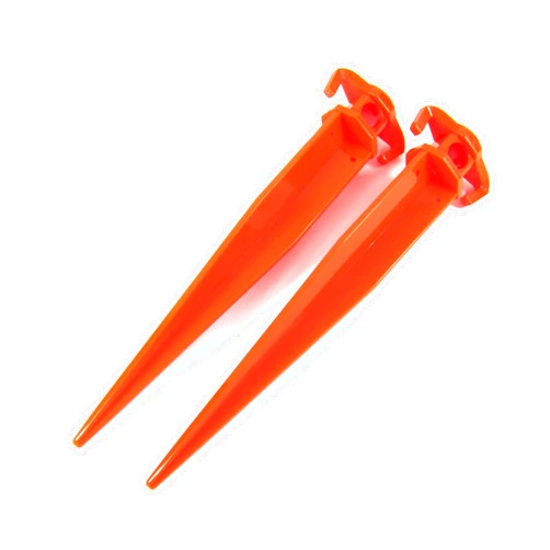 Elitexion 11-Inch Ground Stake Stick – Orange – Pack of 2