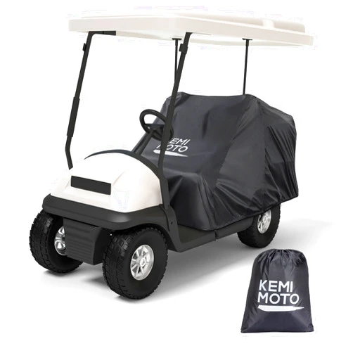 KEMIMOTO Golf Cart Seat Cover Protector 2+2 Passenger Compatible with EZGO Club Car Golf Cart, Waterproof Sun/Rain Seat Cover to Keep Dry and Protected