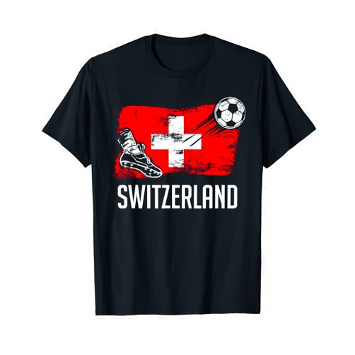National Flags & Roots Proud Heritage Gifts Switzerland Flag Jersey Swiss Soccer Team Swiss T-Shirt