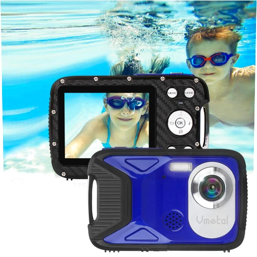 Vmotal Waterproof Camera Underwater, Vmotal Full HD 1080P Waterproof Digital Camera 2.8
