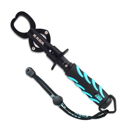 kaba Fish Lip Gripper with Scale, 40 Pound Stainless Steel Fishing Gripper Professional Fishing Lip Grabber Tool, Fish Grabber Clip Fish Control Tackle